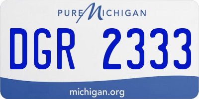 MI license plate DGR2333