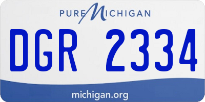 MI license plate DGR2334
