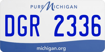 MI license plate DGR2336