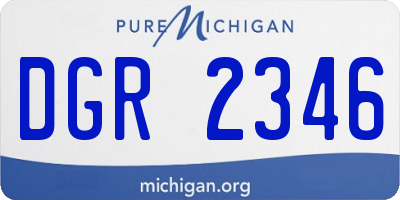 MI license plate DGR2346