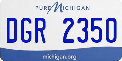 MI license plate DGR2350