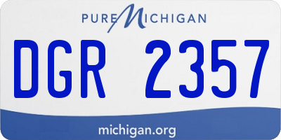 MI license plate DGR2357