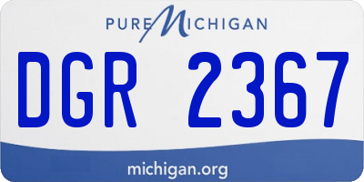 MI license plate DGR2367