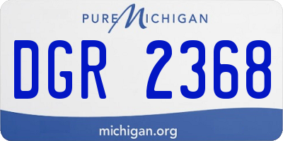 MI license plate DGR2368
