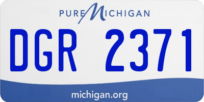 MI license plate DGR2371