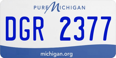 MI license plate DGR2377