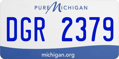 MI license plate DGR2379