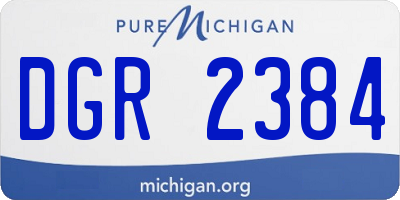 MI license plate DGR2384