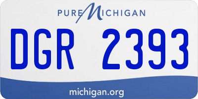MI license plate DGR2393