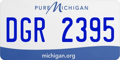 MI license plate DGR2395