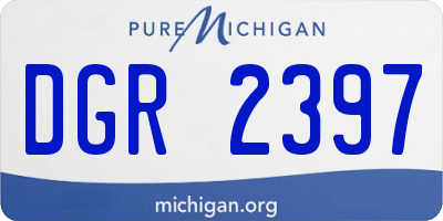 MI license plate DGR2397
