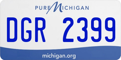 MI license plate DGR2399