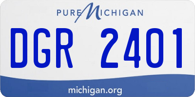 MI license plate DGR2401