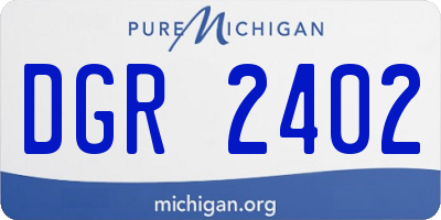 MI license plate DGR2402