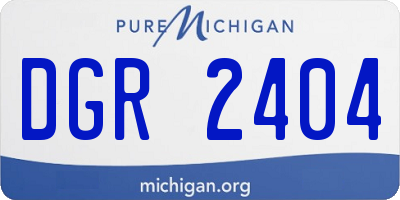 MI license plate DGR2404