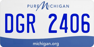 MI license plate DGR2406