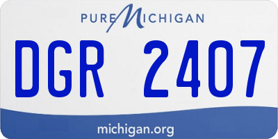 MI license plate DGR2407