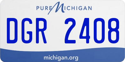 MI license plate DGR2408