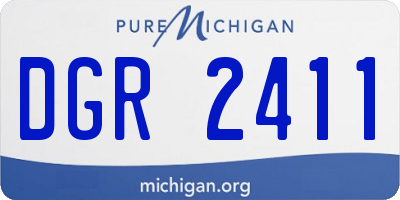 MI license plate DGR2411