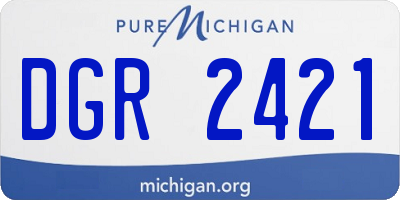 MI license plate DGR2421