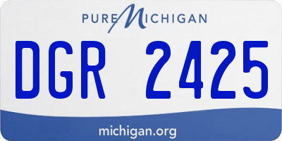 MI license plate DGR2425