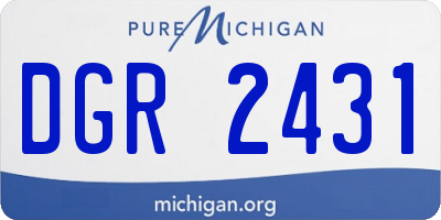 MI license plate DGR2431