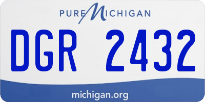MI license plate DGR2432