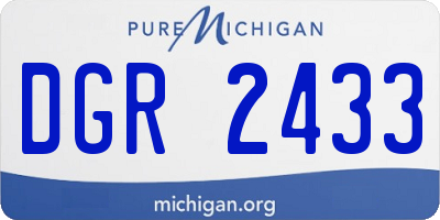 MI license plate DGR2433