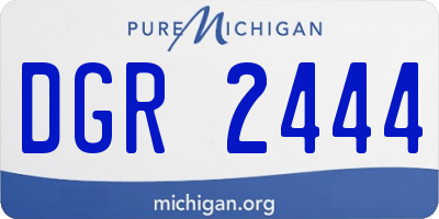 MI license plate DGR2444