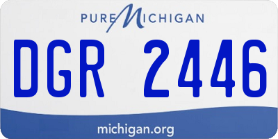 MI license plate DGR2446