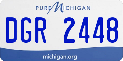 MI license plate DGR2448