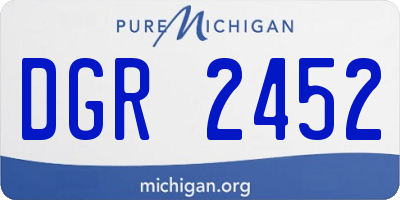 MI license plate DGR2452