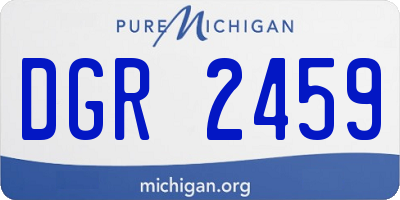 MI license plate DGR2459