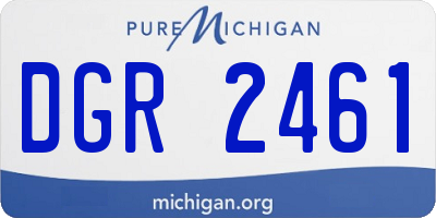 MI license plate DGR2461