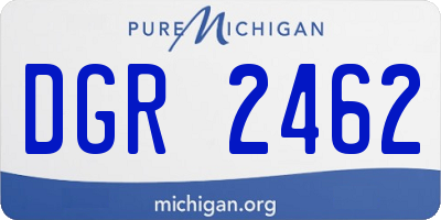 MI license plate DGR2462