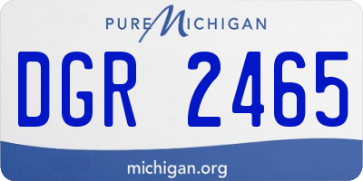 MI license plate DGR2465