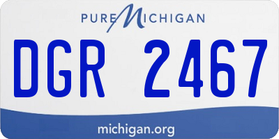 MI license plate DGR2467