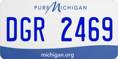 MI license plate DGR2469