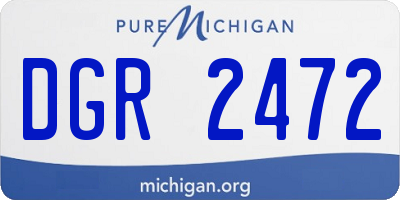 MI license plate DGR2472