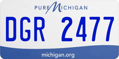 MI license plate DGR2477