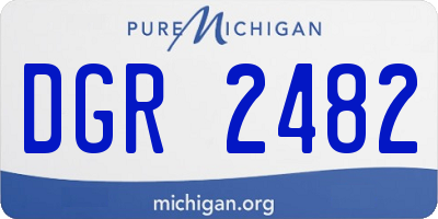 MI license plate DGR2482