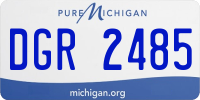 MI license plate DGR2485