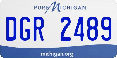 MI license plate DGR2489
