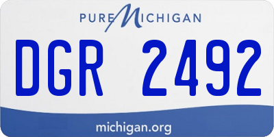 MI license plate DGR2492