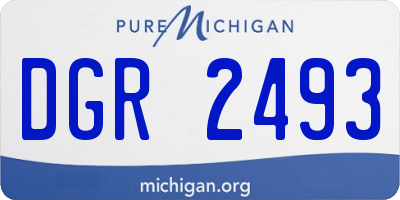MI license plate DGR2493
