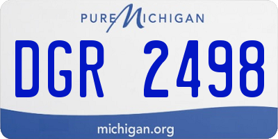 MI license plate DGR2498