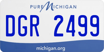 MI license plate DGR2499