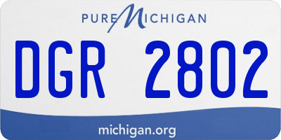 MI license plate DGR2802