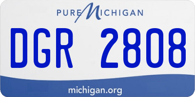 MI license plate DGR2808