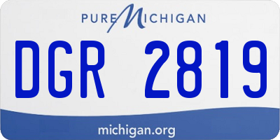 MI license plate DGR2819